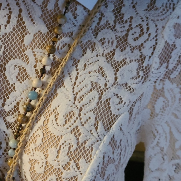 TODAY FREE PEOPLE SHEER LACE MIDI SP DRESS - Picture 6 of 17